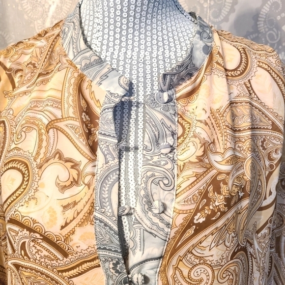 Laundry by Shelli Segal Ciffon Floral Paisley Design L/S Stylish Dress S… - Picture 3 of 7